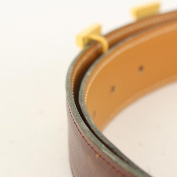 Hermès Brown x Gold 32mm Reversible H Logo Belt main image 9